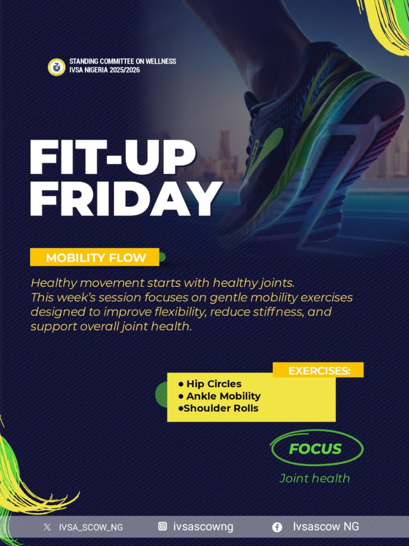IVSA_SCOW_NG's tweet image. Back like we never left😊

This #FitUpFriday is all about gentle mobility...loosening stiff joints, improving flexibility, and building a body that moves with ease. Slow, intentional movement &amp;gt; intensity. 💪✨
Move better, feel better 💙

#Movewithease #JointHealth #Wellness