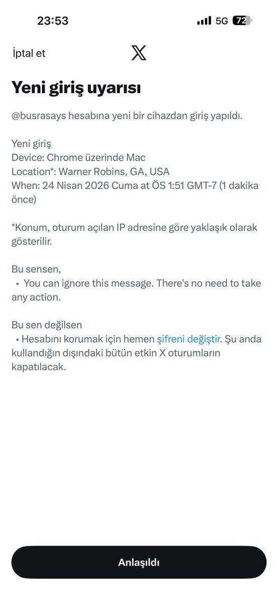 busrasays's tweet photo. Hesabımı çalmaya çalışıyorlar, çok komik :) Yeni maceraları da bu… Sıkıntı yok arkadaşlar, sıkıntı yok… https://t.co/fPXw96RR1E