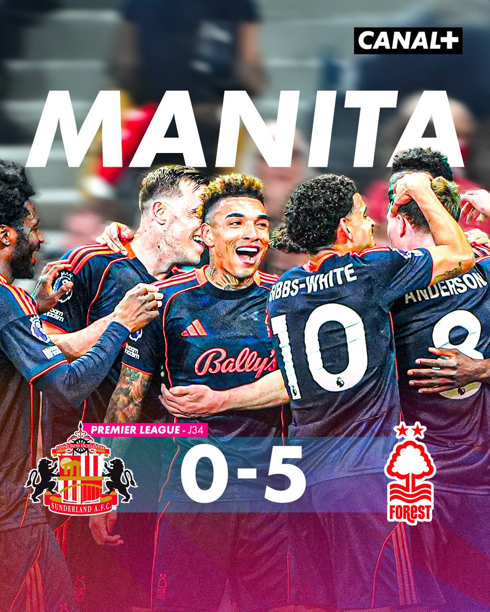CanalplusFoot's tweet image. Sunderland humilié à domicile 🥶

Les Black Cats, qui pouvaient viser l’Europe, craquent face à Nottingham, qui se rapproche du maintien et prépare parfaitement sa demi-finale contre Aston Villa ⚡️

#PremierLeague