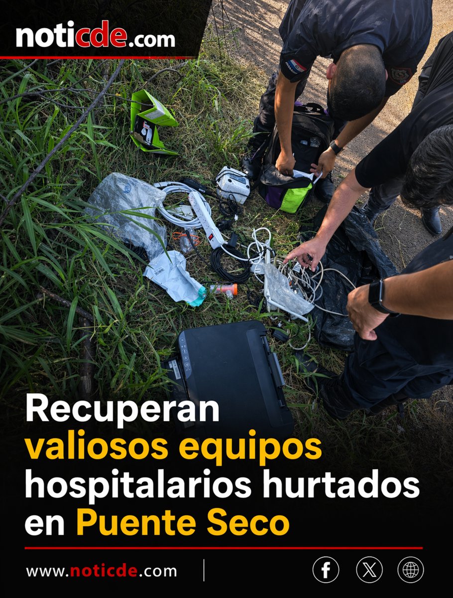 Equipos hospitalarios que habían sido denunciados como hurtados fueron recuperados durante un procedimiento fiscal en la zona de Puente Seco, en Ciudad del Este. Entre los objetos incautados hay notebooks, equipos médicos y otros insumos.
