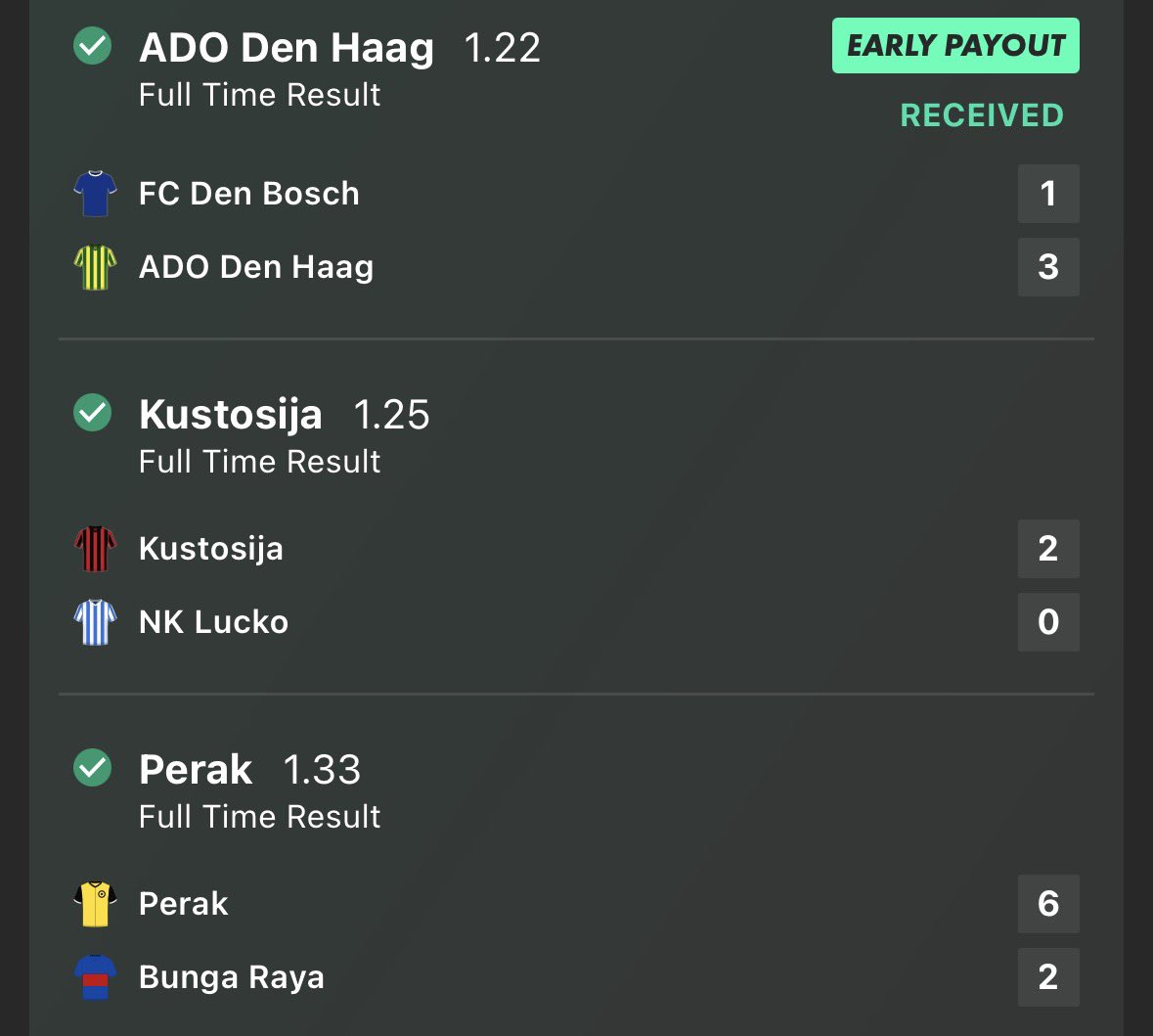 DingerBetTips's tweet image. Daily ACCA #5 WINS!!✅✅✅

Follow for more WINNING ACCAS📝📈

#Bet #Betting #Tips #Football #bettingtips #Accumulator #ACCA