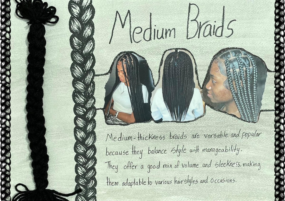designswithin's tweet image. Concept development: medium braids.  

A balance between volume and sleekness—visible, adaptable, and versatile across styles and occasions.

#braids #fashionstudy #designprocess #hairart