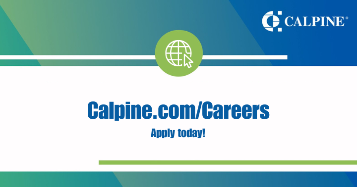 CalpineCareers's tweet photo. Looking for a career with impact? Join Calpine and be part of the future of energy: https://t.co/Z8e2HWazFq https://t.co/raeT9pzfZe