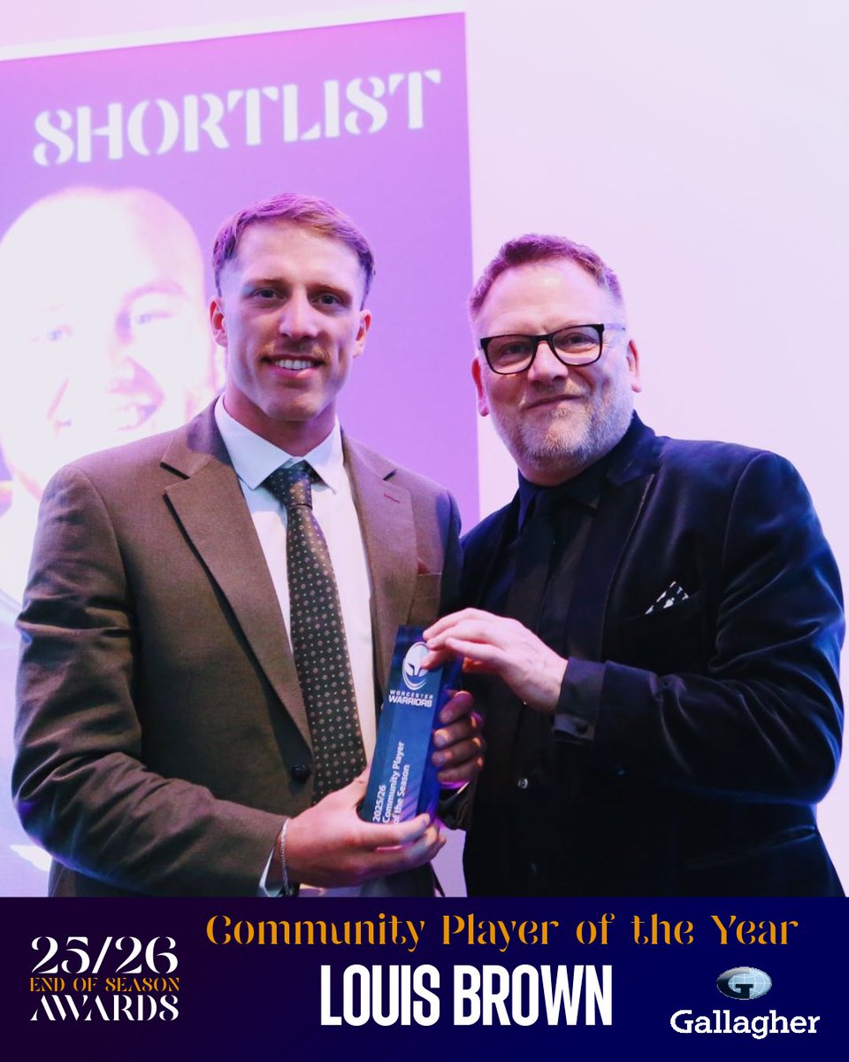 WorcsWarriors's tweet image. 𝐂𝐨𝐦𝐦𝐮𝐧𝐢𝐭𝐲 𝐏𝐥𝐚𝐲𝐞𝐫 𝐨𝐟 𝐭𝐡𝐞 𝐘𝐞𝐚𝐫

Sponsored by @GallagherUK, your Community Player of the Year is Louis Brown!

#COYW #WeBuiltTogether #NextLevel