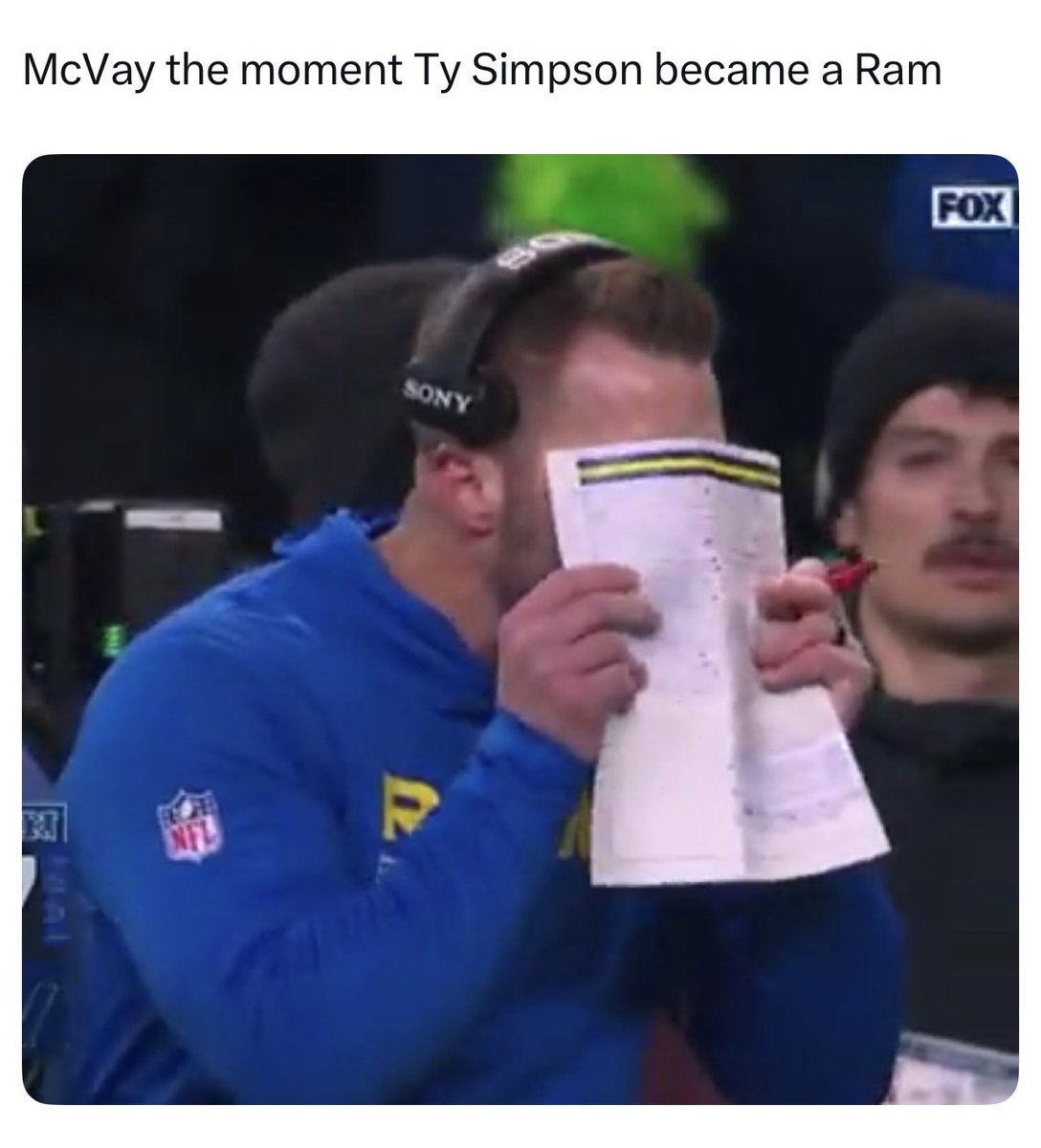 bigcalitex's tweet image. SEAN!!! 🤣 Damn those lambs getting roasted over Ty Simpson pick and #seanmcvay disappointment. #nfldraft #nflmemes #rams #seahawks #tysimpson 
#seattleseahawks #gohawks #nfldraft #nfl #draftday #superbowllx #seattle #12s #12thman #larams #ramshouse