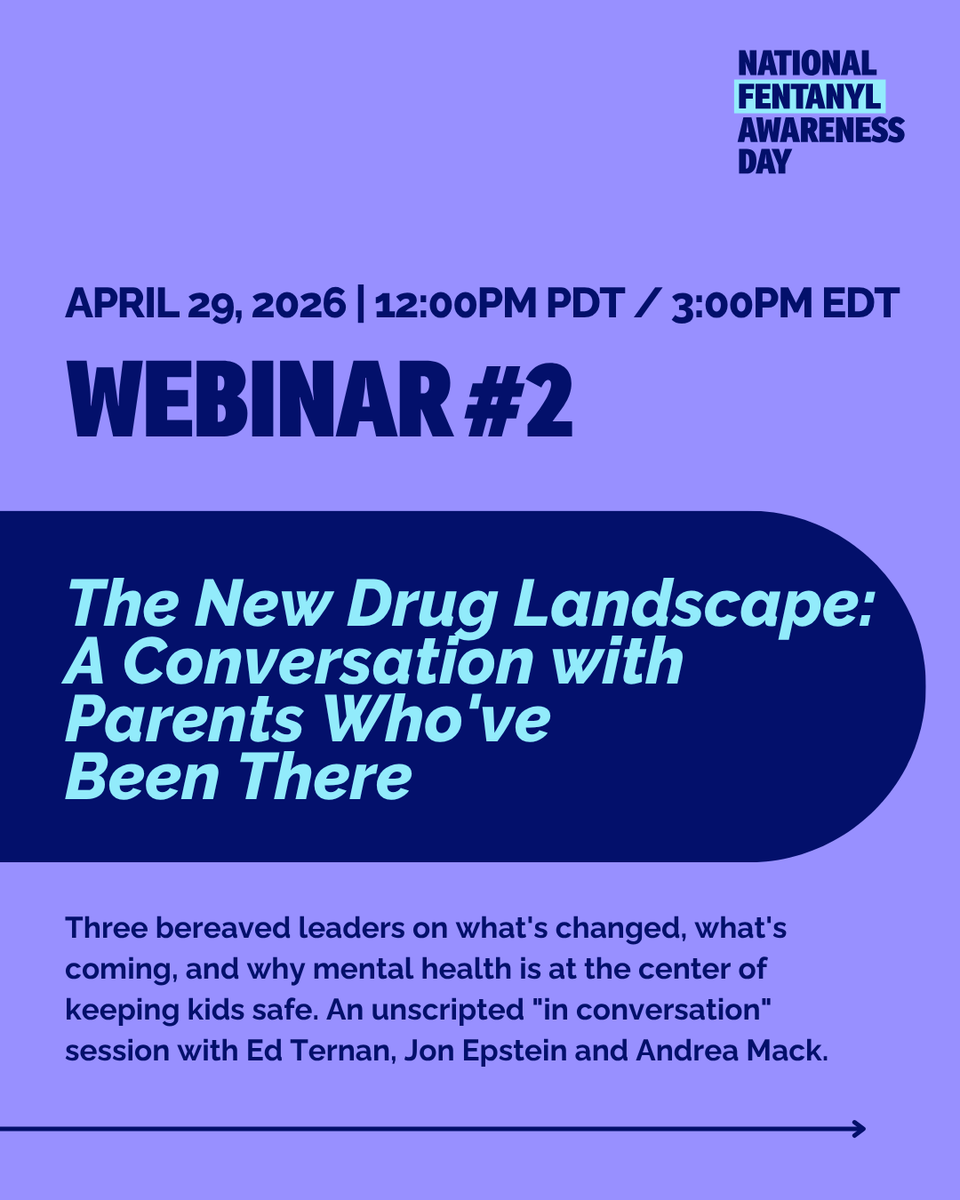 FentAwareDay's tweet photo. JOIN US FOR A LIFESAVING EVENT
For NFAD, Song for Charlie is hosting 3 expert conversations—on the latest drug data, the evolving drug landscape, and how to talk to your kids about it all. Find the one that fits you—or join all 3 on April 29.

RSVP TODAY - https://t.co/iEUTxK6xHq https://t.co/oIY5HG4war