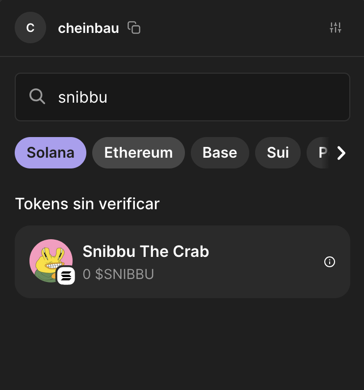 goldrobesalpha's tweet photo. Only 1 $SNIBBU shows up when you write Snibbu on phantom.

We are so close of been the official Crab of the markets. Remember this is a 4 Chan market meme just like $BOBO which is migrating soon to Solana.

Once $BOBO gets deployed on this chain is very likely that $SNIBBU is going to receive some bids.

Market memes for market participants

CA/ 2QEZomLCzHCGvWastuosghDDs19LYFzbTXrhiRBapump