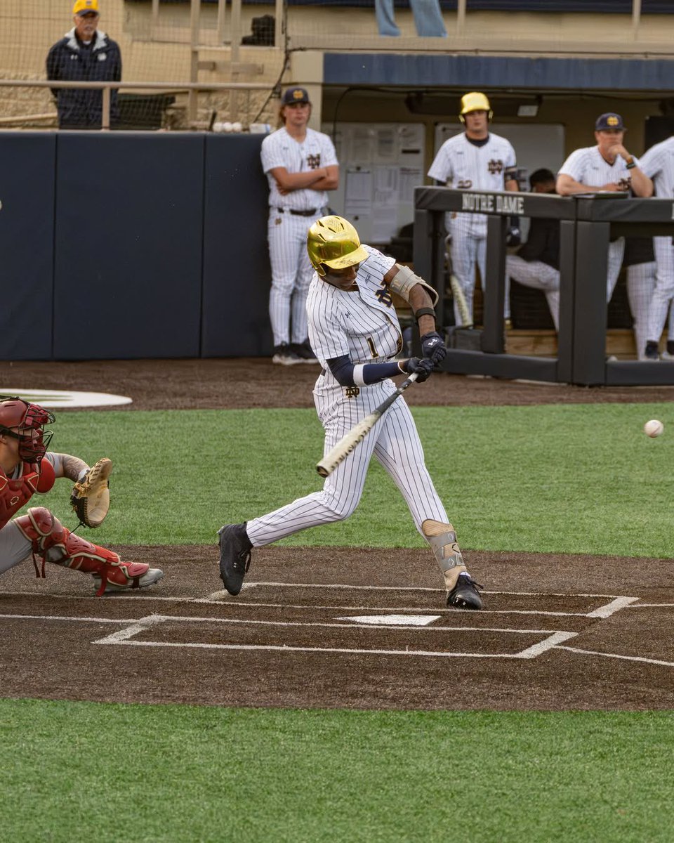 NCAABaseball's tweet image. No luck needed for the Irish 🫡

The Fighting Irish with a 10 run 5th inning to get the dub in game one over No. 22 Boston College, 12-2, in 7 innings!

#NCAABaseball x 📸 @NDBaseball