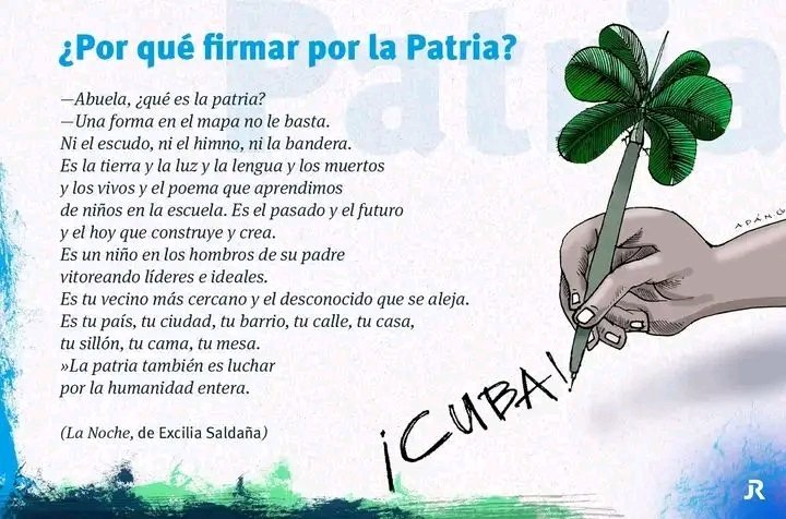 ¿Por qué firmar por la Patria?
#MiFirmaPorCuba