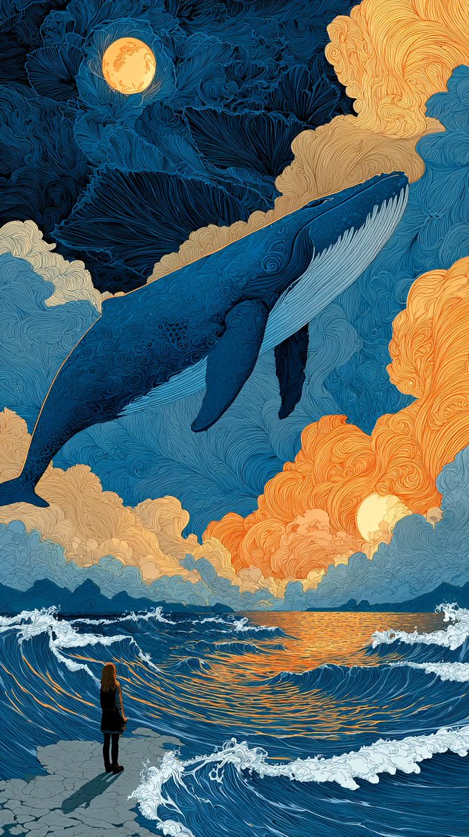 sorachiwan's tweet image. 新しいものを見つけに出掛けよう

#aiart #クジラ