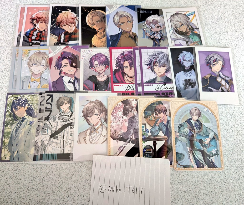 Mike_T617's tweet photo. 【交換/買取/譲渡】にじさんじ　チェキ風カード　特典　周年　Anniversary　2時だとか

譲　画像1〜5枚目

求　定価or希望額+送料＞＞6枚目

まとめての方優先
1枚目と2枚目の一部は抱き合わせあり
3枚目と4枚目は単体譲渡可能
4枚目は定価以下可能
条件↓ https://t.co/1bkzPn83Sk