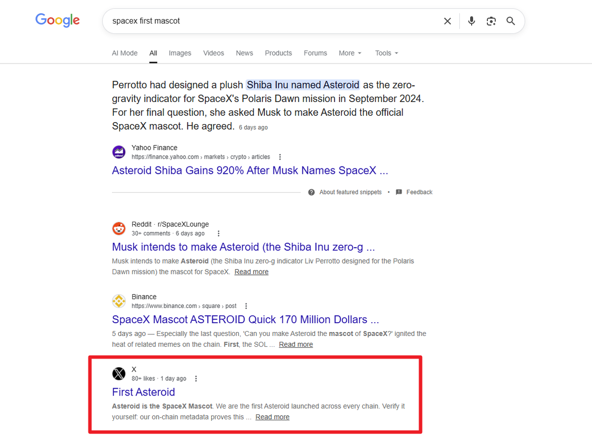 First Asteroid tweet media