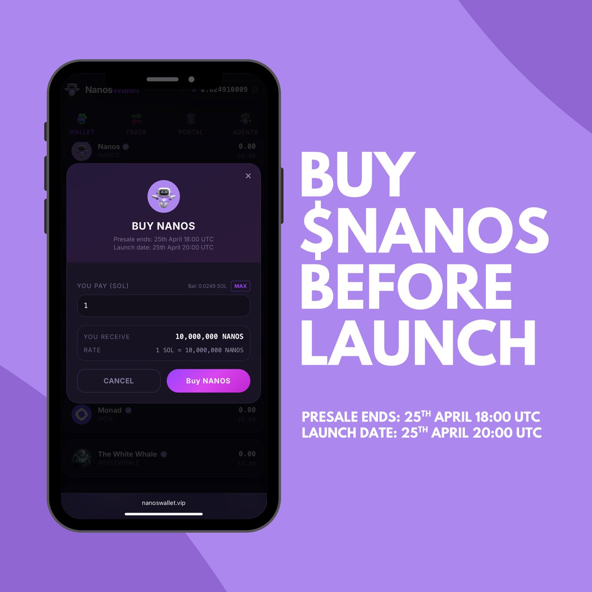 moneycetamol247's tweet photo. As the snapshot approaches, this is not the time to slow down.
$NANOS rewards participation, and the final phase often matters the most.
Keep pushing with @NanosWallet. https://t.co/umIHnXrV78