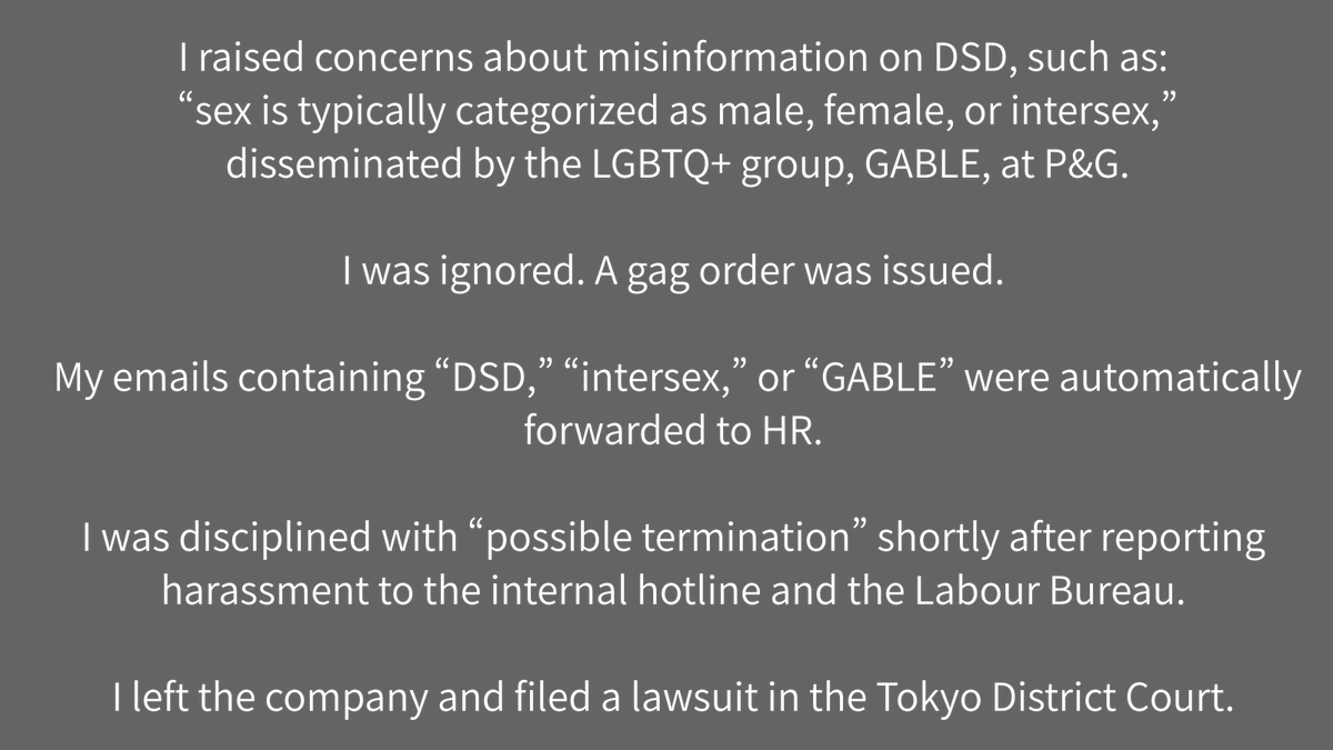Tsuchi_Taeko's tweet image. I filed a Preparatory Brief in my whistleblower retaliation lawsuit against @ProcterGamble on Apr 14.
Japanese (original)
🔗 tinyurl.com/45r2z6m8
AI-assisted English translation
🔗 tinyurl.com/3prx4tv2

Individual names have been redacted.
@pg_jpn #Retaliation #LGBTQ