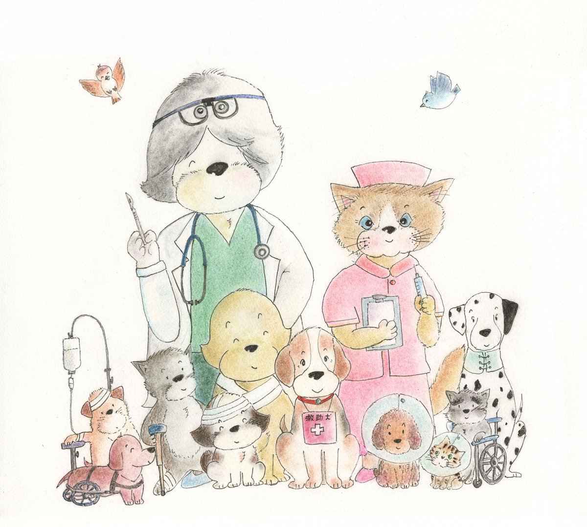 ～作家からのメッセージ～
日常の中に癒しを与えてくれる動物たちの命の輝きや、動物と暮らすことの魅力を絵に込めて―。動物と共存することの素晴らしさを、一人でも多くの方に感じていただけたらうれしいです。

作家在廊日（予定）：4/25，26，29，5/2，3，5，6