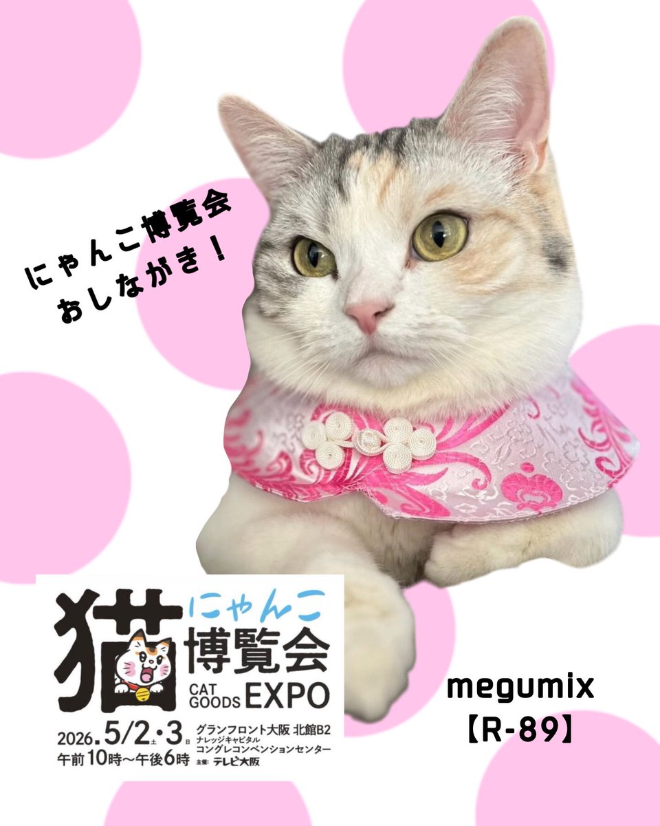 お花のくびかざり😸🌸🌸🌸 にゃんこ博覧会はお待ちします♪ にゃん