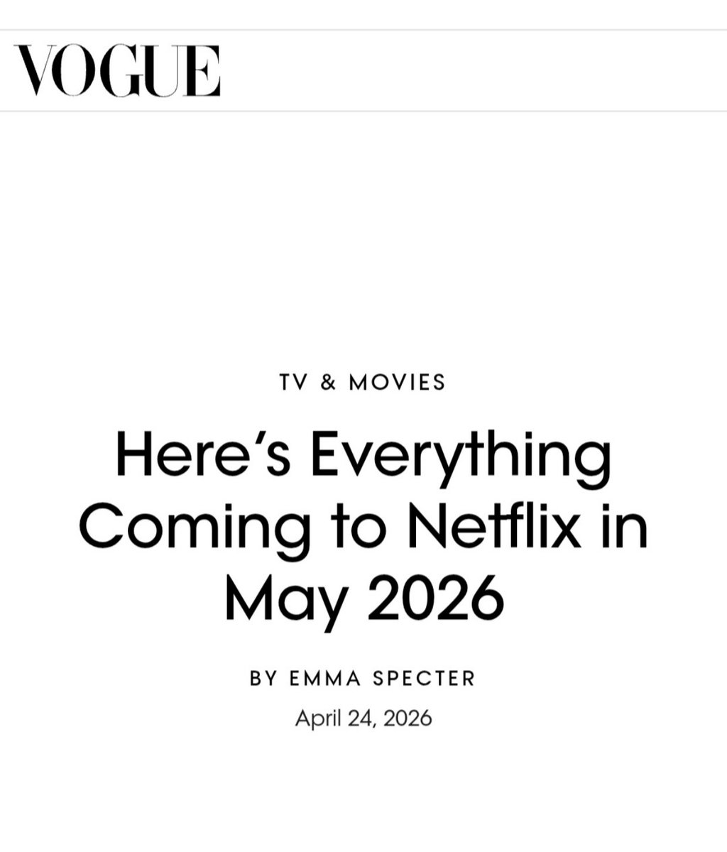 📰 VOGUE has included the highly anticipated K-drama <The WONDERfools>, starring Park Eunbin and Cha Eunwoo, in its ‘Here’s Everything Coming to Netflix in May 2026’ article as part of the spring lineup

#ChaEunwoo #TheWonderFools #원더풀스
#차은우 #チャウヌ #车银优 #ชาอึนอู