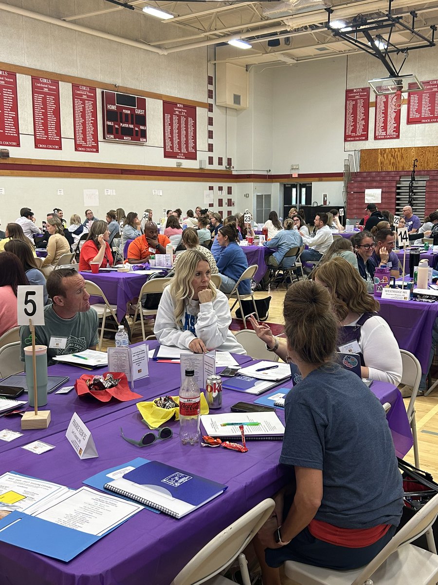 MartyHuitt's tweet photo. What a night!  38 Vision Teams from 7 states came together to collaborate on how to “Live Into Our Purpose”. We are planning on how to create change, greater impact and joy within our school communities!  No better work! #BISTon #AllInCARE @OurCornerstones https://t.co/ZuwsBMsS7S