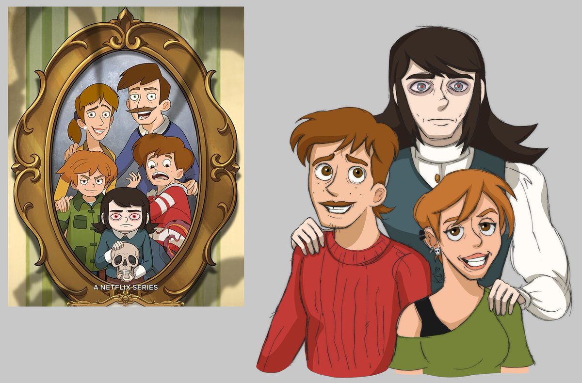 kittyclawzzz777's tweet photo. fixated so hard i ended up going with those wonderful AUs where abaddon gets to age with his cousin-siblings. drawn in as close as i can get to show style lol. 

#hauntedhotel, #hauho, #abaddonfreeling, #estherfreeling, #benjaminfreeling. https://t.co/rDX9x4wyhZ