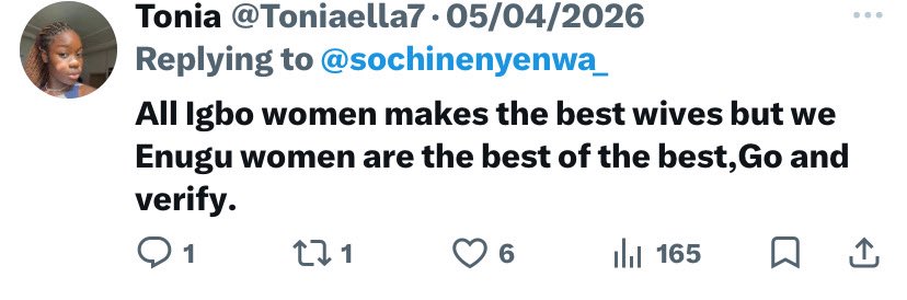 I_AM_GUE__'s tweet photo. @Toniaella7 From Enugu you turn anambra you this yariba girl? https://t.co/BUiNnGz056