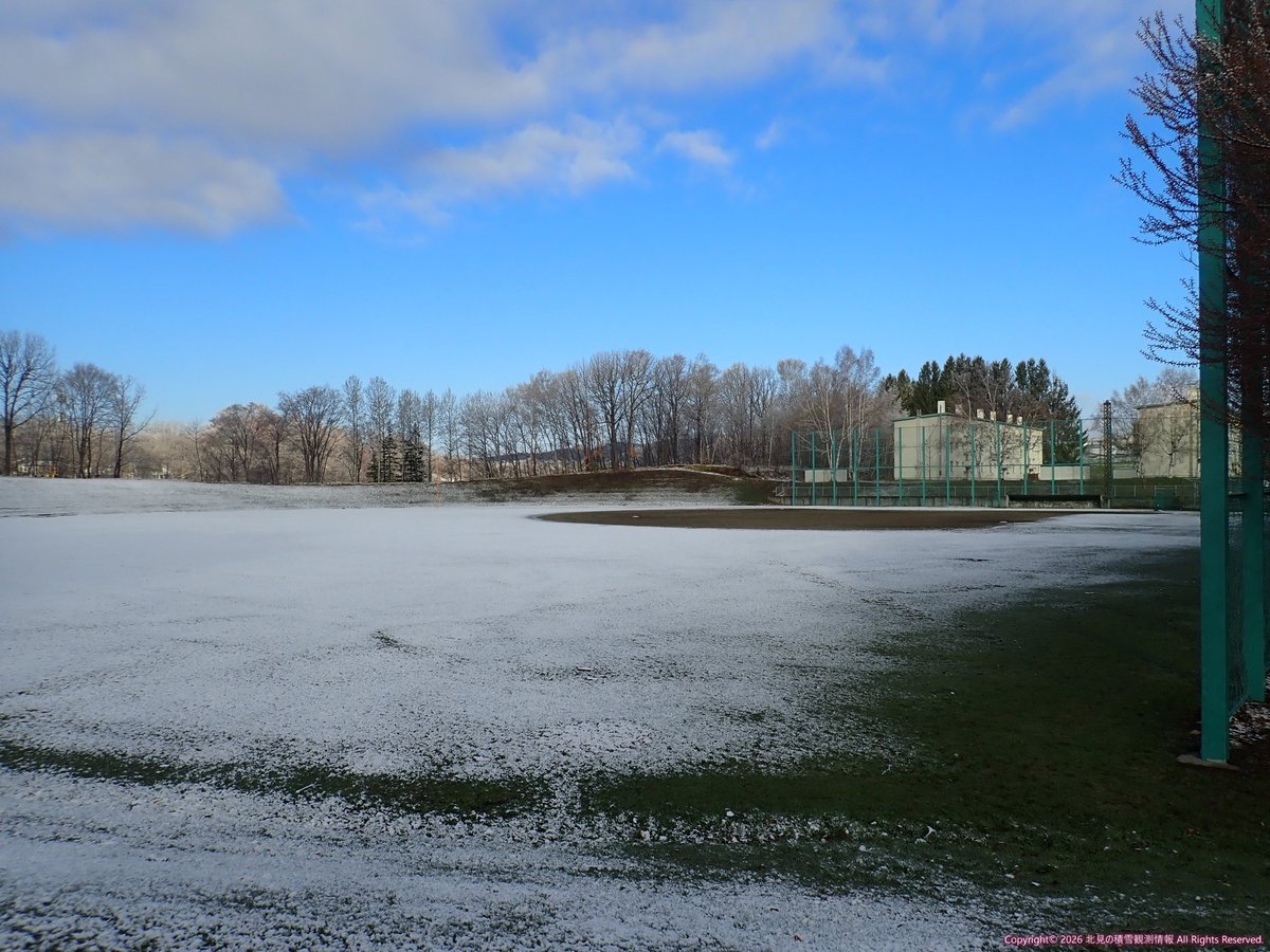 北見の積雪観測情報（気象予報士 白川龍生） tweet media