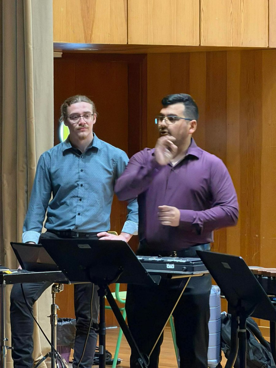 BrotherVIP18's tweet photo. The tour has been incredible so far! Here was some moments from my friend Diego and I’s clinic presentation at the Conservatory of Vigo in Spain. It’s been an honor to share the stage with Diego, and to have the opportunity to share our passions with such great young minds 🔥🔥 https://t.co/Q47EWZbtQg