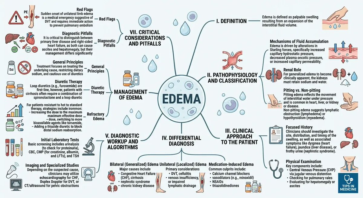 medbook4free's tweet image. Edema Differential Diagnosis: Causes, Workup &amp;amp; Treatment for Doctors
tipsinmedicine.online/2026/04/edema-…
#MedicalEducation #InternalMedicine #Cardiology #Nephrology #EvidenceBasedMedicine #FOAMed #ClinicalExcellence #EdemaManagement