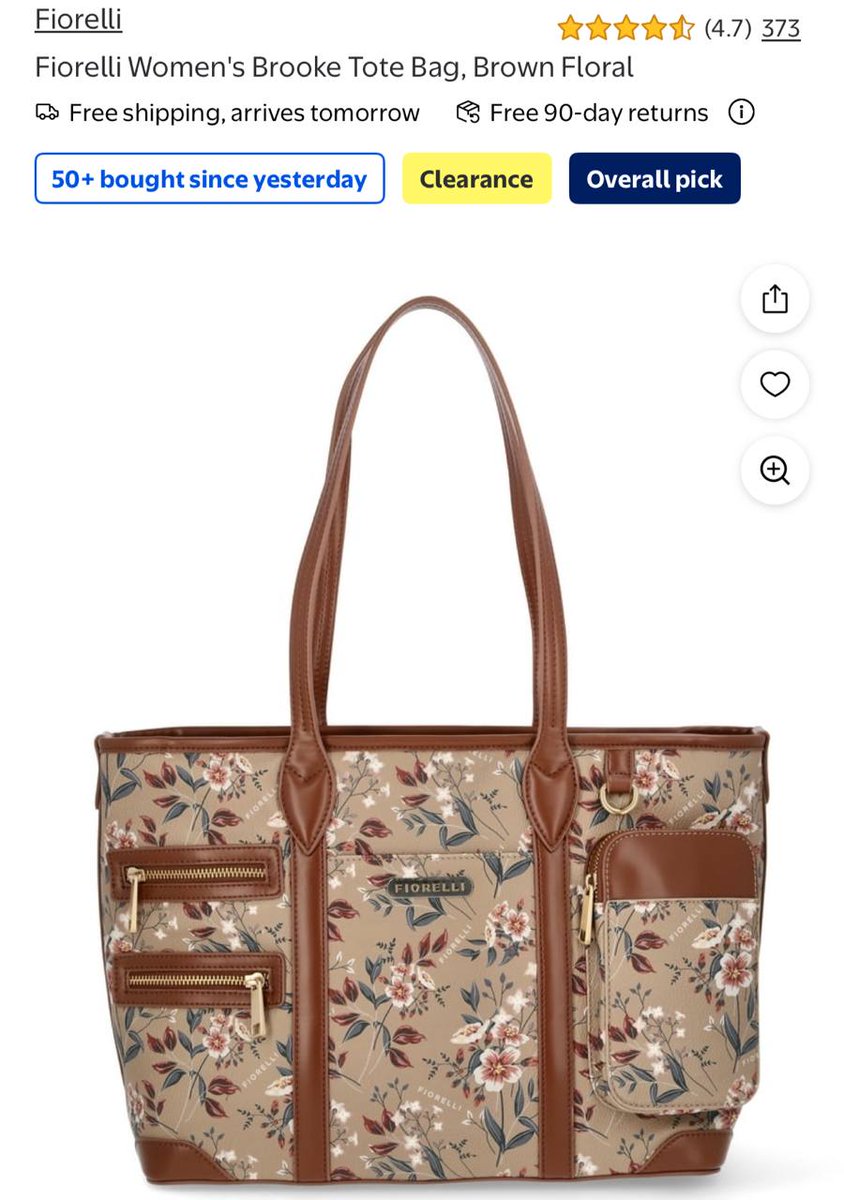 PriceErrors_'s tweet image. #ad $13.35 Fiorelli Women's Brooke Tote Bag, Brown Floral Check all options dealsbysami.com/JHjQQDudZPsK