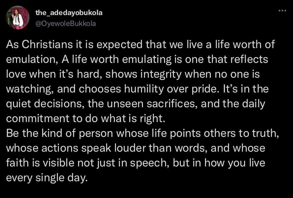 OyewoleBukkola's tweet photo. 100 days of speaking on the integrity of the word

Day 56
#Thewordworks https://t.co/fOw0M7esL7