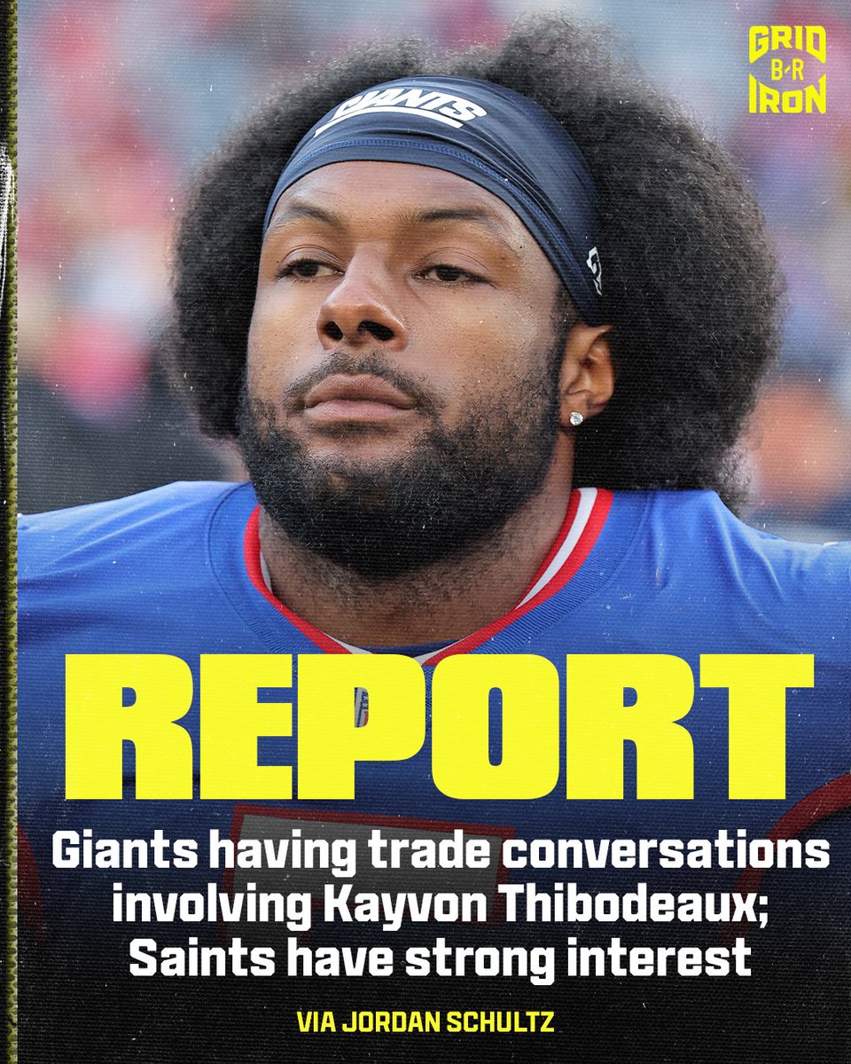 The Giants have engaged in trade conversations involving DE Kayvon Thibodeaux, and the Saints are among the teams showing strong interest.

A deal could happen tonight and the giants have been open to listening

(via <a href="/Schultz_Report/">Jordan Schultz</a>)