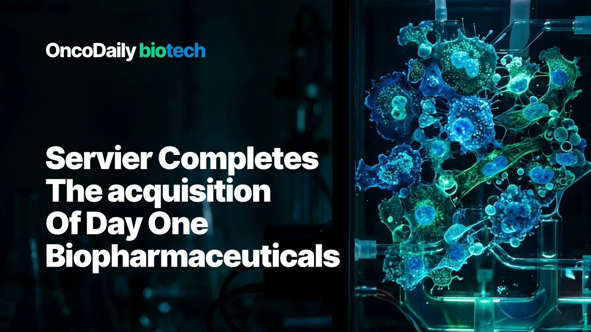 oncodaily's tweet photo. Servier Announces the Completion of the Acquisition of Day One Biopharmaceuticals
@Servier @DayOneBio
https://t.co/GNGaXfv3lE
#Cancer #Medicine #Health #Oncology #OncoDaily #Servier #MedX #MedNews #MedEd https://t.co/eGtZwaFDUy