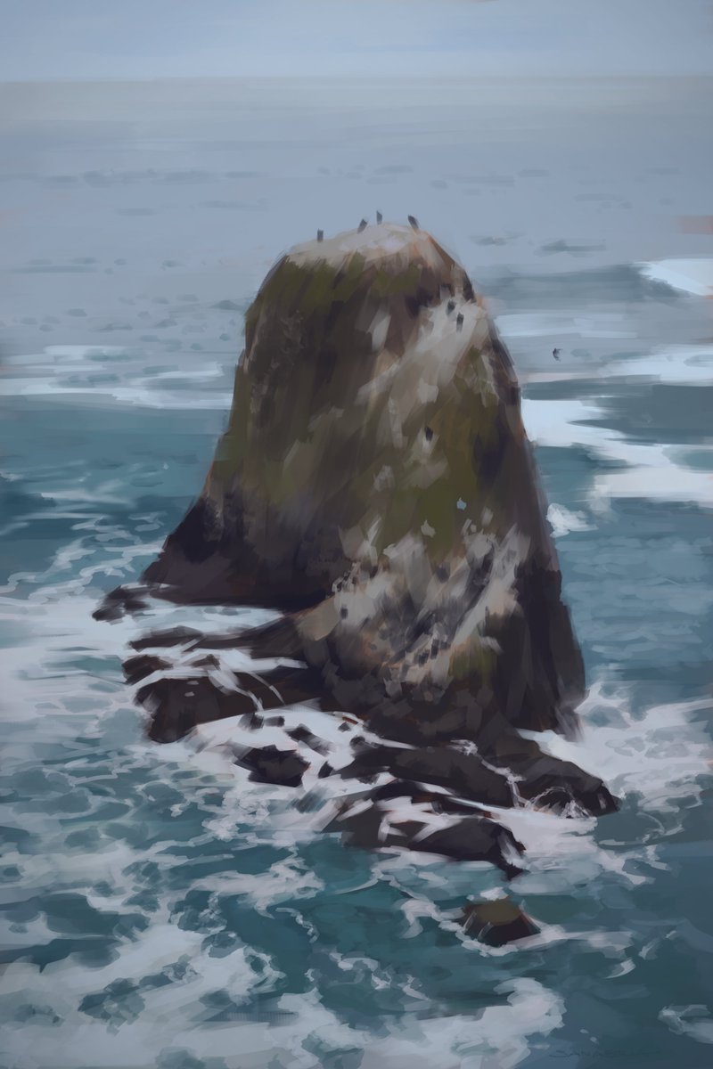 JosephASanabria's tweet photo. A few sketches inspired by photos I took during our trip to Oregon last September. It’s been a joy revisiting those moments and exploring the northern coast again through these paintings.

#digipleinair #studies #seascapepaintings #digitalpainting https://t.co/P4ulehtKZf