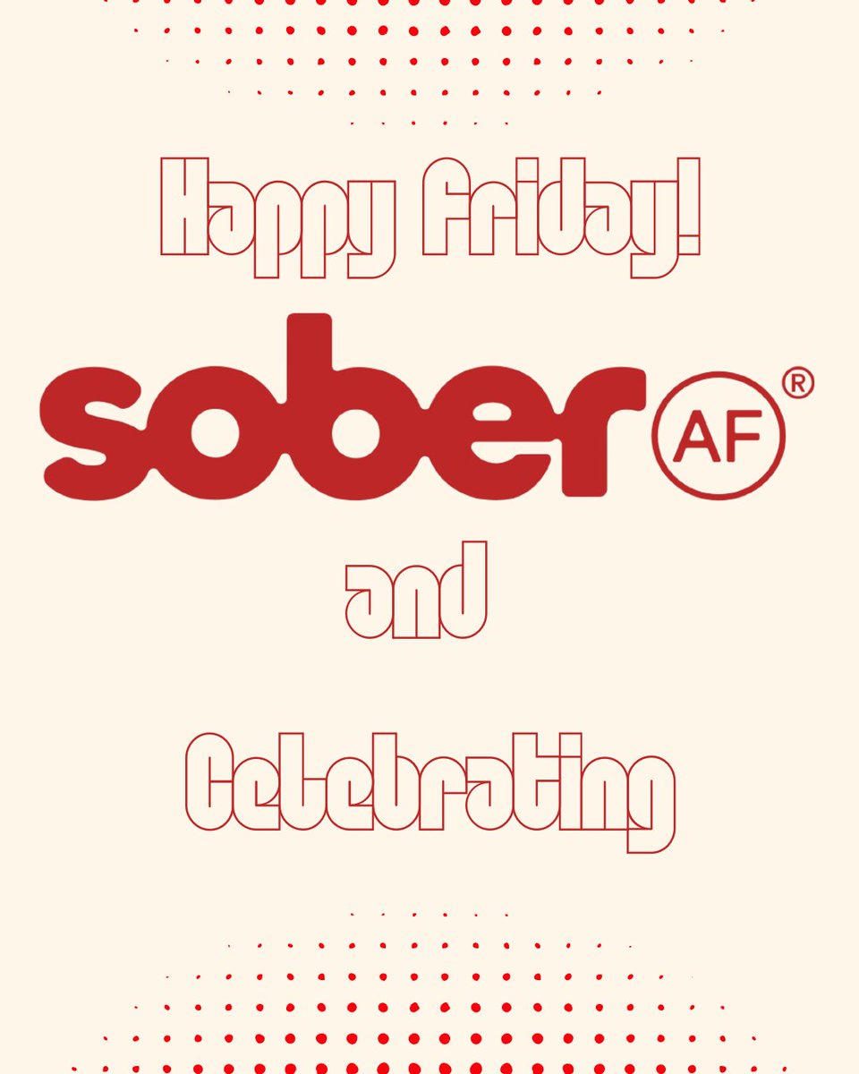 wearesoberAF's tweet image. 🌟 Happy Friday!
Stepping into the weekend with clear minds, bright energy, and fun that actually feels good. Sober doesn’t mean boring — it means fully present for every laugh, every moment, every memory.
✨ Let’s celebrate the kind of joy that lasts
#SoberAndFun #FridayFeeling