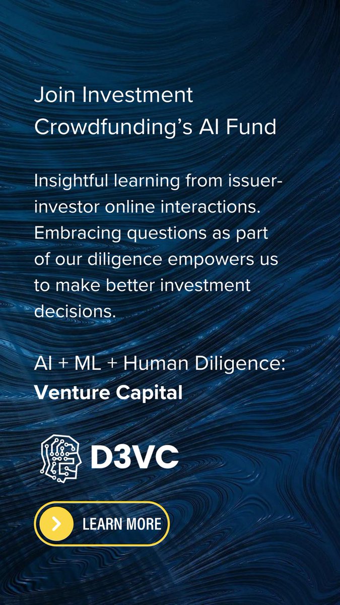 woodien's tweet image. 🚀 Experience the Future with D3VC's AI Fund! 🔍 Spotting promising startups among thousands of companies using 400,000+ data points. Embrace innovation with AI + ML + Human Diligence: d3vc.ai #AIInvesting #VentureCapital