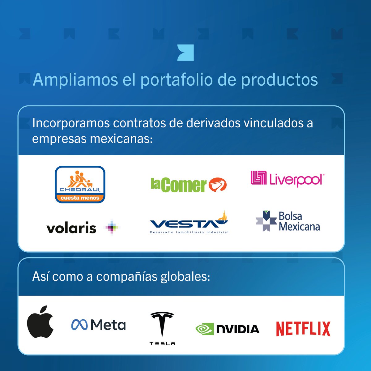 BMVMercados's tweet photo. Creció la actividad en el mercado mexicano de derivados #MexDer en el 1T26.

La operación de Futuros del Dólar creció 80% en el 1T26 vs 1T25, el Importe Nocional Promedio Diario del Dólar fue de 617 millones de dólares y durante el mes de marzo el Volumen Promedio Diario de operación superó los $1,000 millones de dólares.

 Conoce más sobre los highlights de la operación.
