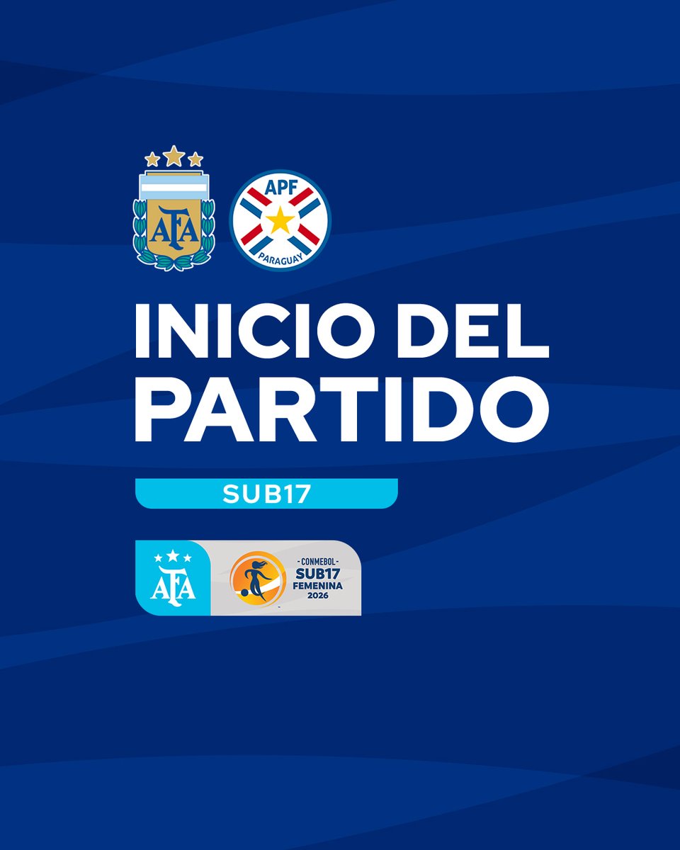 Argentina's tweet image. 🏆 #Sub17Fem

⚽ #Argentina 🇦🇷 🆚 #Paraguay 🇵🇾

👉 ¡Comenzó el partido! 

🏟 Ypané, Paraguay

🖥️ DSports