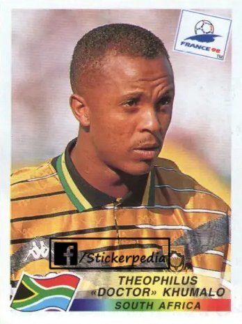Stickerpedia1's tweet image. Doctor Khumalo
South Africa WC 1998 #panini