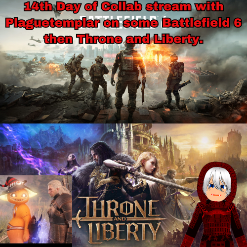 PoSeiDoN__44's tweet photo. 15th day of collab stream on Battlefield 6 with my good friend PlagueTemplar and then if possible some more Throne and Liberty. #SlitherSquad #Vtuber #Autism #ADHD #pishock #TrueFearNation #1moredaytilbirthdaystream https://t.co/HbJe8xqwXX https://t.co/t5GykjNMwr https://t.co/cI4fE1RaaF