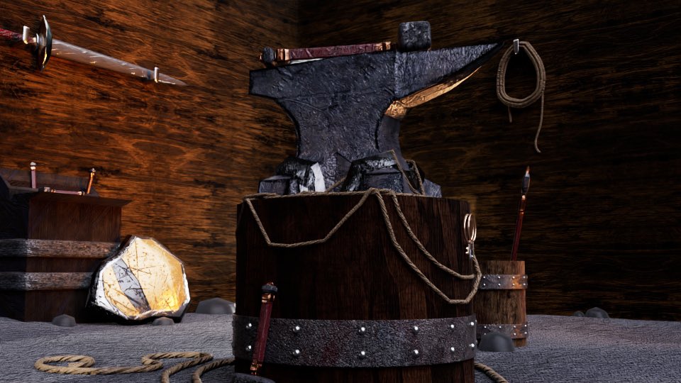 True_Calamity's tweet image. My progress so far this week in 3D! Practicing layout/lighting and scenery for practice! Need to learn more! #3dmodeling #3dpractice