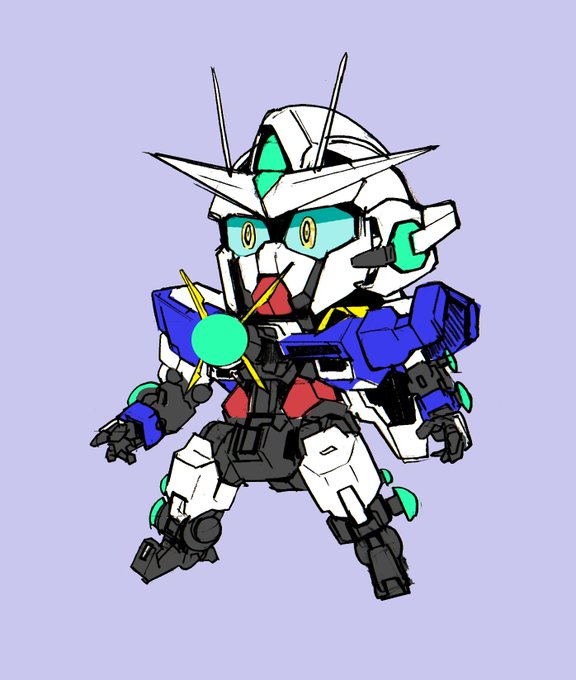 風船・GN粒子なしのクアンタ あんまり頭身伸ばさずに上手い事クアンタムバーストできた感