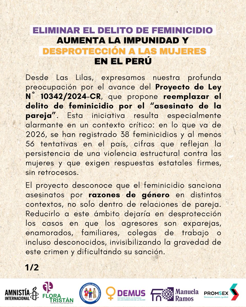Amnistía Internacional Perú tweet media