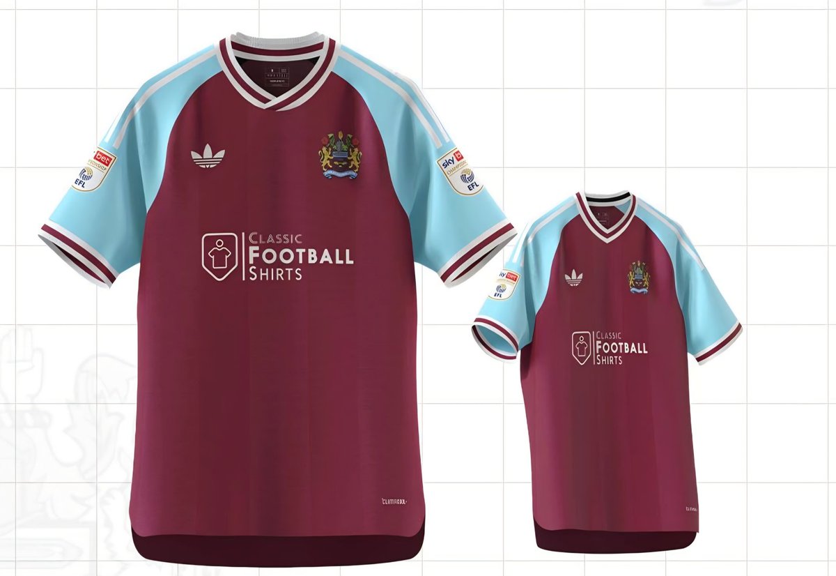1882UTC's tweet photo. The perfect home &amp; away kits in 2027! 🙏 🔥 ⚽️ 😎 #twitterclarets #burnleyfc https://t.co/VaWSke216q