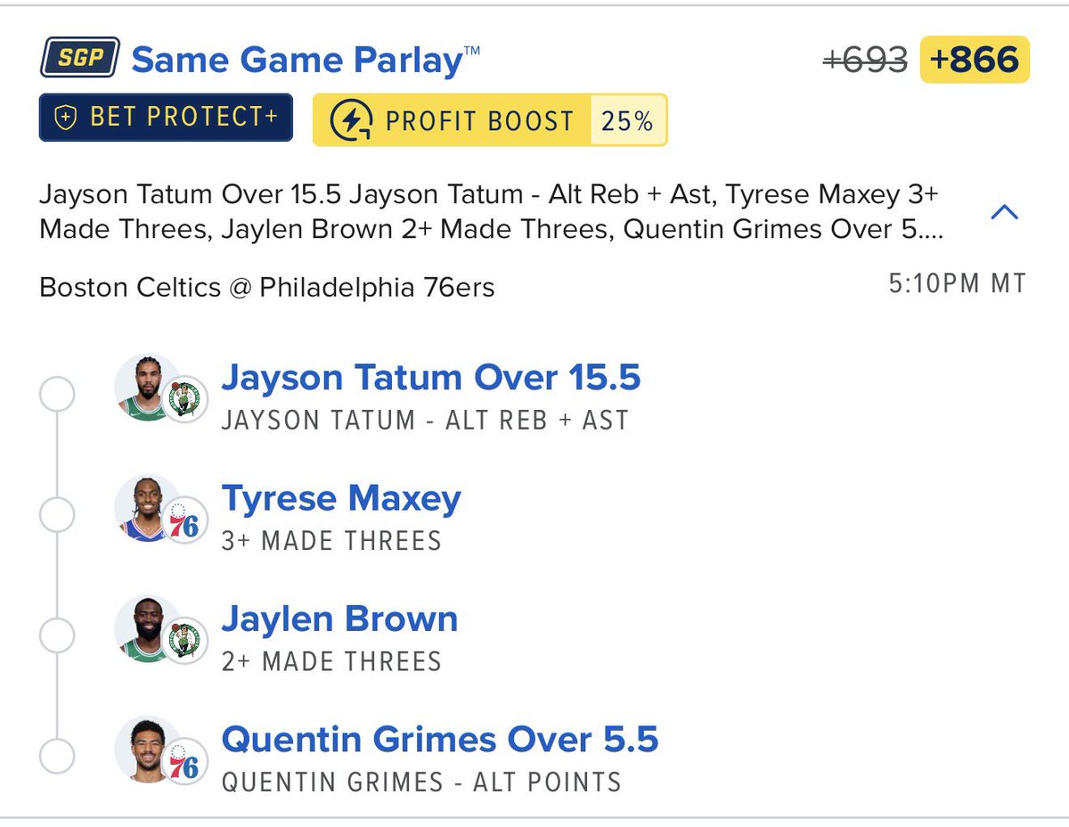 NobullLockBets's tweet photo. Been a while since I posted a free play…

NBA Playoffs SGP 

.2U https://t.co/6UnvbbJ6jQ