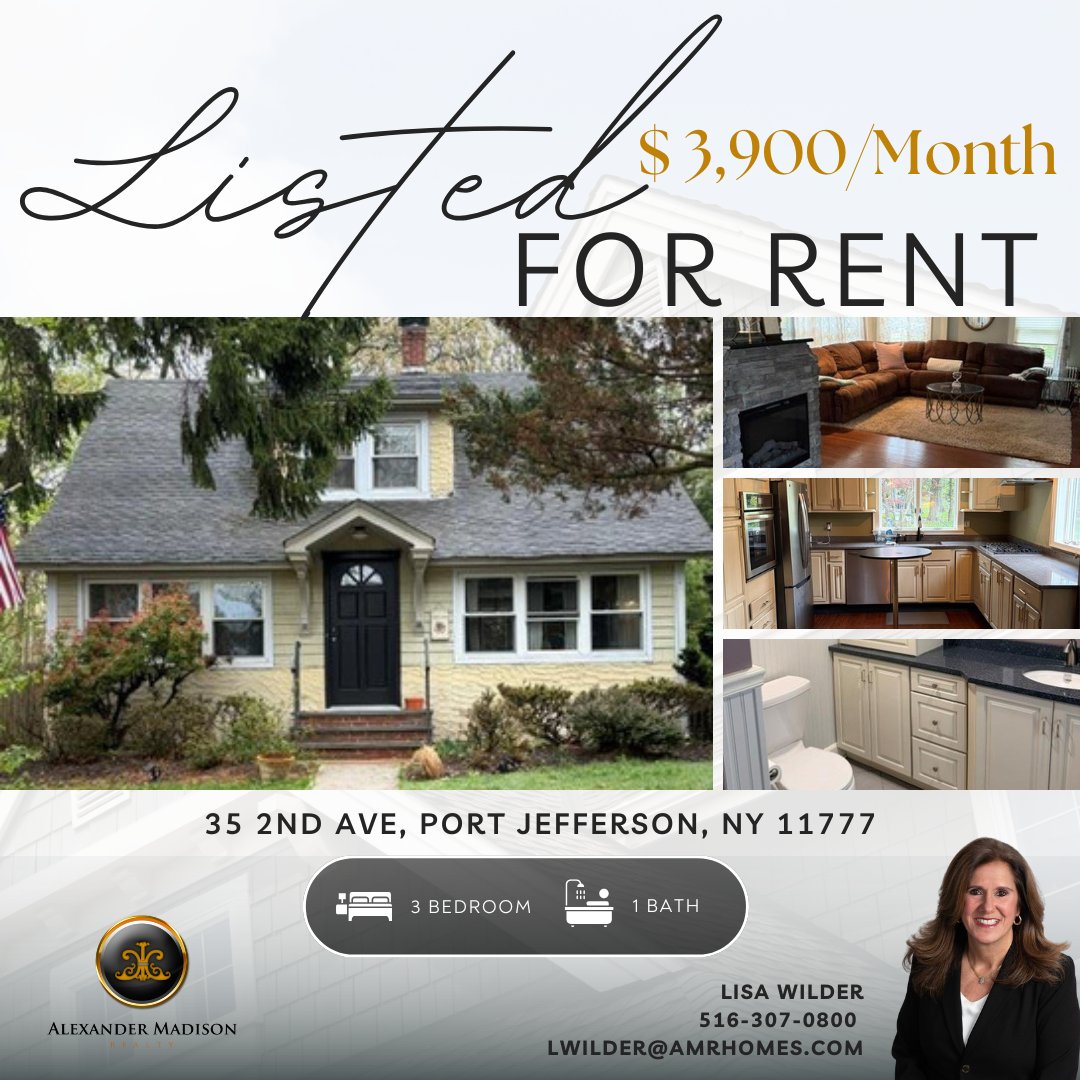 jonmatute's tweet photo. 🏡 FOR RENT – Port Jefferson, NY

3 bed 🛏️ | 1 bath 🛁
💰 $3,900/mo
📍 35 2nd Ave

Bright &amp; cozy home 💛

📲 Lisa Wilder
📞 516-307-0800
🌐 https://t.co/5INKFkPRjb

#ForRent #PortJefferson #LongIslandHomes https://t.co/dHg6Y4iFrl