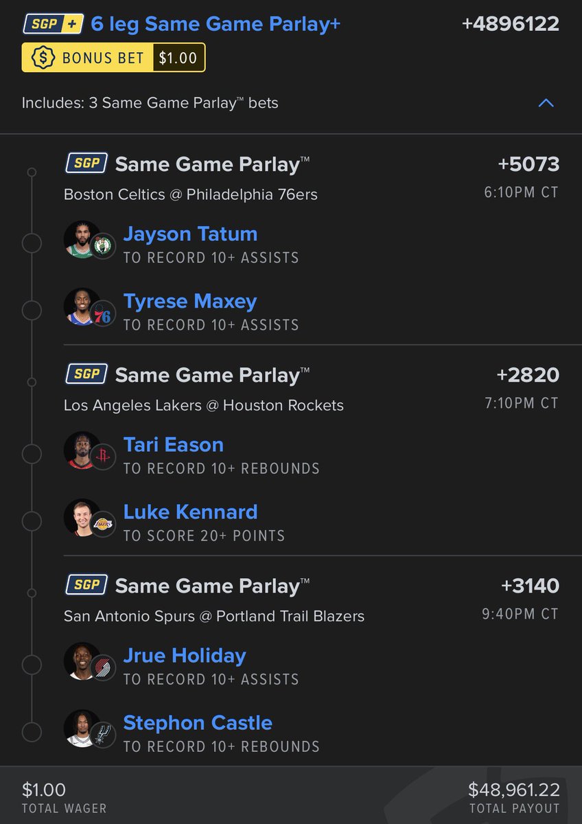 Parlays or Die 🤝 tweet media