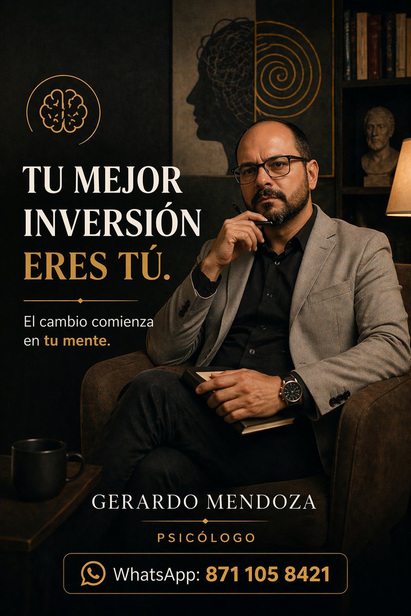 La salud mental no es un lujo… es una prioridad.

GERARDO MENDOZA
PSICÓLOGO

📲 WhatsApp: 8711058421