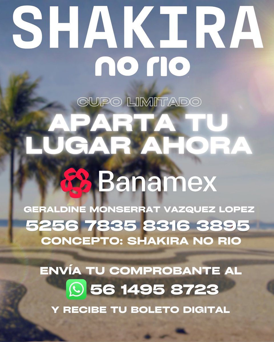LasCaderasMex's tweet photo. ✨💚 EVENTO BENÉFICO: SHAKIRA NO RÍO 💚✨
Este sábado 02 de mayo nos reunimos para vivir un live streaming lleno de música, vibra y caderas… pero sobre todo con un propósito bonito: apoyar a Jesús 🤍
Porque cuando se trata de ayudar, esta manada no se raja. 🫶🔥
📍CDMX (Narvarte)
🕕 6:00 PM
🎟️ Cupo limitado
Aparta tu lugar ya y ven a cantar, bailar y aportar. 💃🌴✨
#ShakiraNoRio #EventoBenéfico #CDMX #LasCaderasMéxico #ShakiraFans @shakira