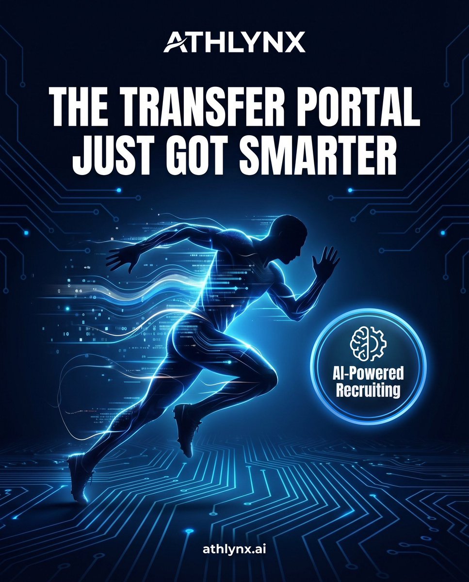 ChadADozier2's tweet image. Athletes deserve better tools. Athlynx delivers: real NIL opportunities, a smarter Transfer Portal, and AI-powered recruiting insights. See the difference. athlynx.ai #Athlynx #NIL #CollegeAthletes #TransferPortal #AIRecruiting #StudentAthlete #SportsTech