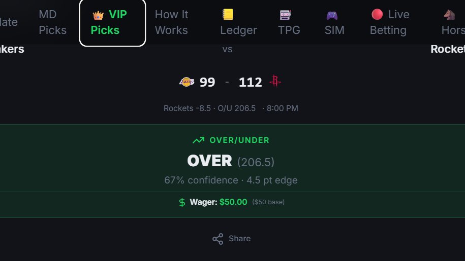 jjtuttle1216's tweet image. #1 rated VIP Play @ scorepredictor.us Are you smarter than an #AIPowered Algorithm? If not, then spend the money! The site is fully automated, and the #Winning is as easy as just staying logged in! $444.00 = 3-Years of servicing (domain life) - cash.app/$TuttlemathWin…