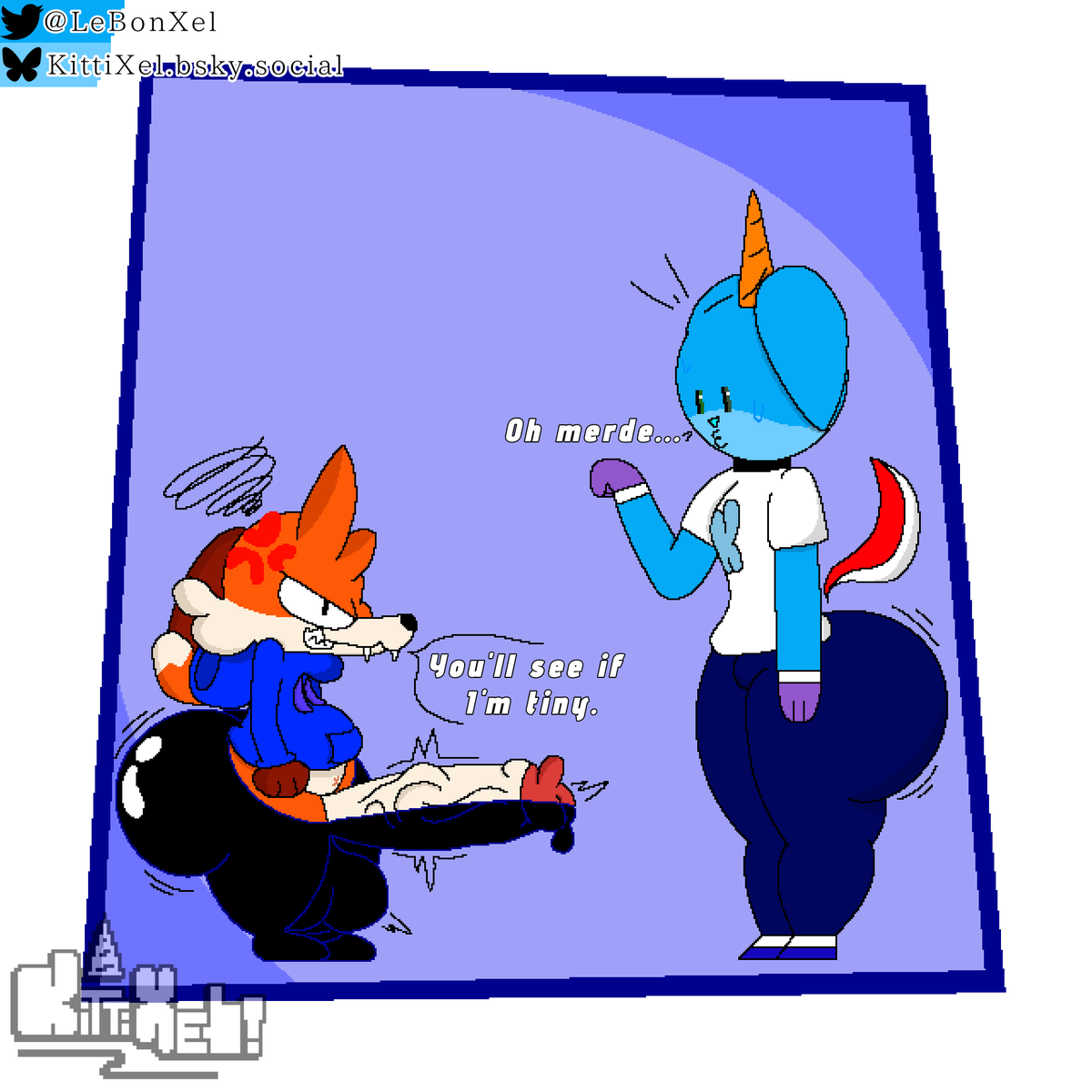 LebonXel's tweet photo. Kitti made fun of Soups
OC original: @superiorfoxda https://t.co/byVlUi0bCW